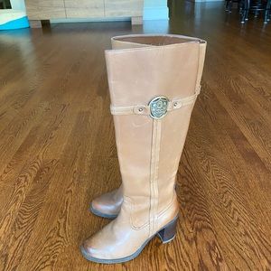 Etienne Aigner knee-high brown boots